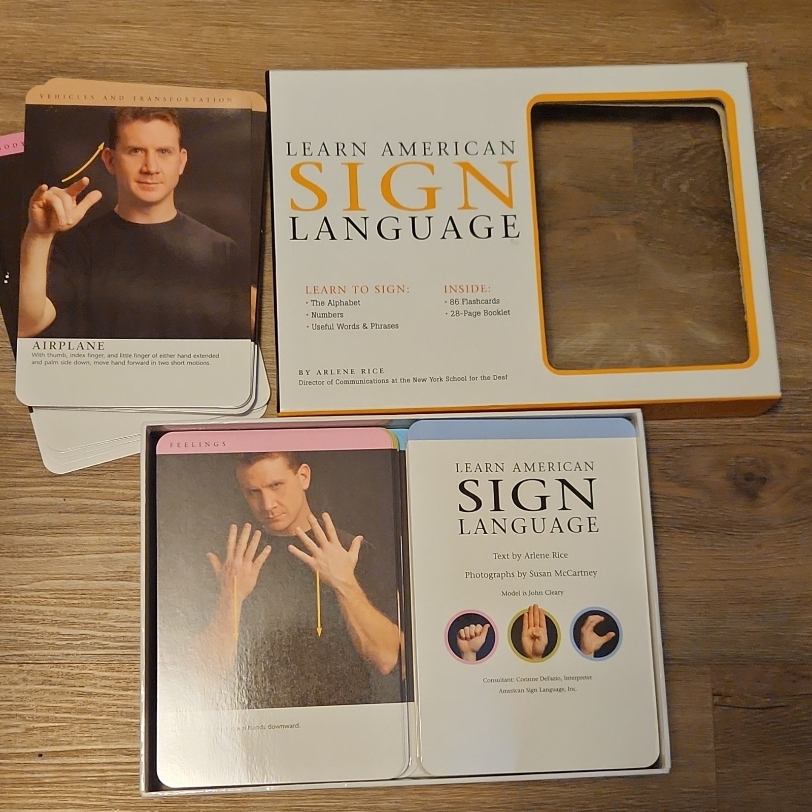 Learn American Sign Language Flashcards & Booklet by Rice & McCartney
