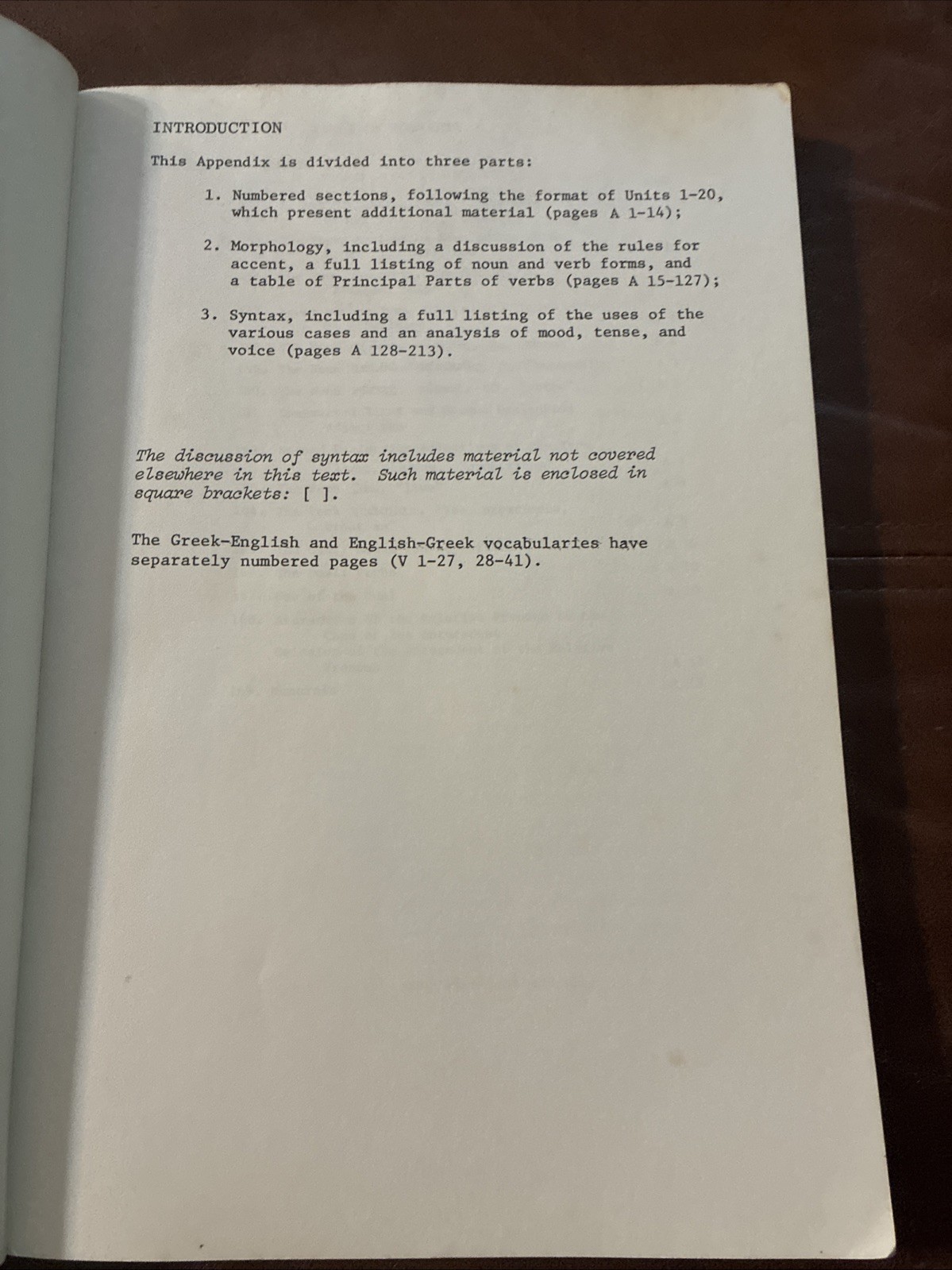 Greek: An Intensive Course, 4th Printing 1985, Hansen, Hardy,Quinn, Gerald M.,
