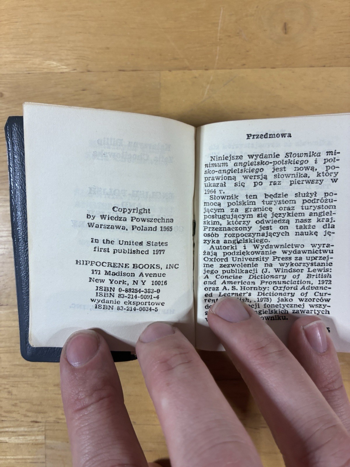 English-Polish And Polish-English Compact Dictionary Hippocrene Books 1977