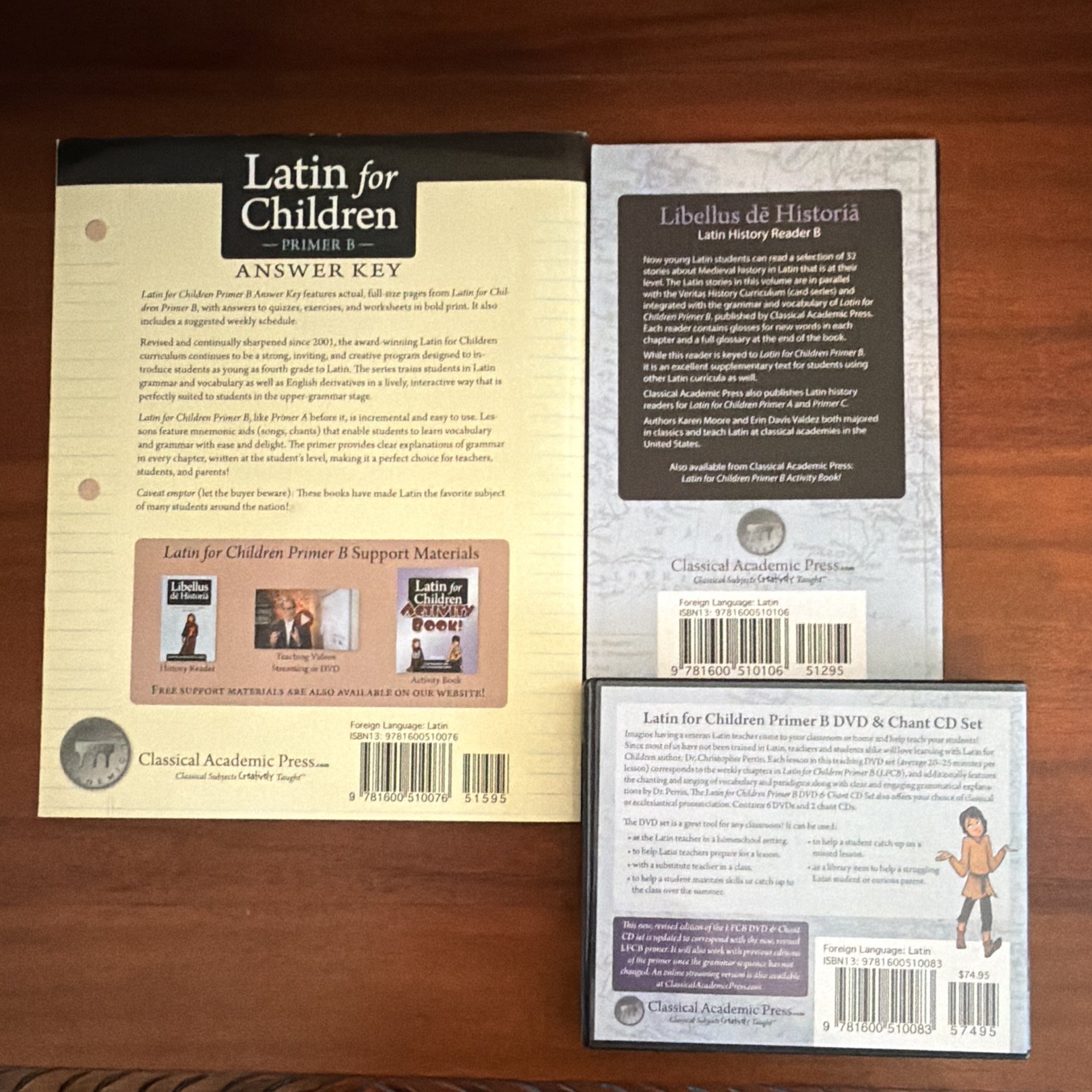 Classical Academic Press Latin for Children Primer B Box Set: Answer Key DVD CD