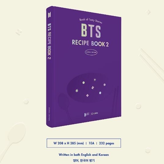 BTS RECIPE BOOK 2 (Hardcover)-Material for Korean learners (Korean+English)