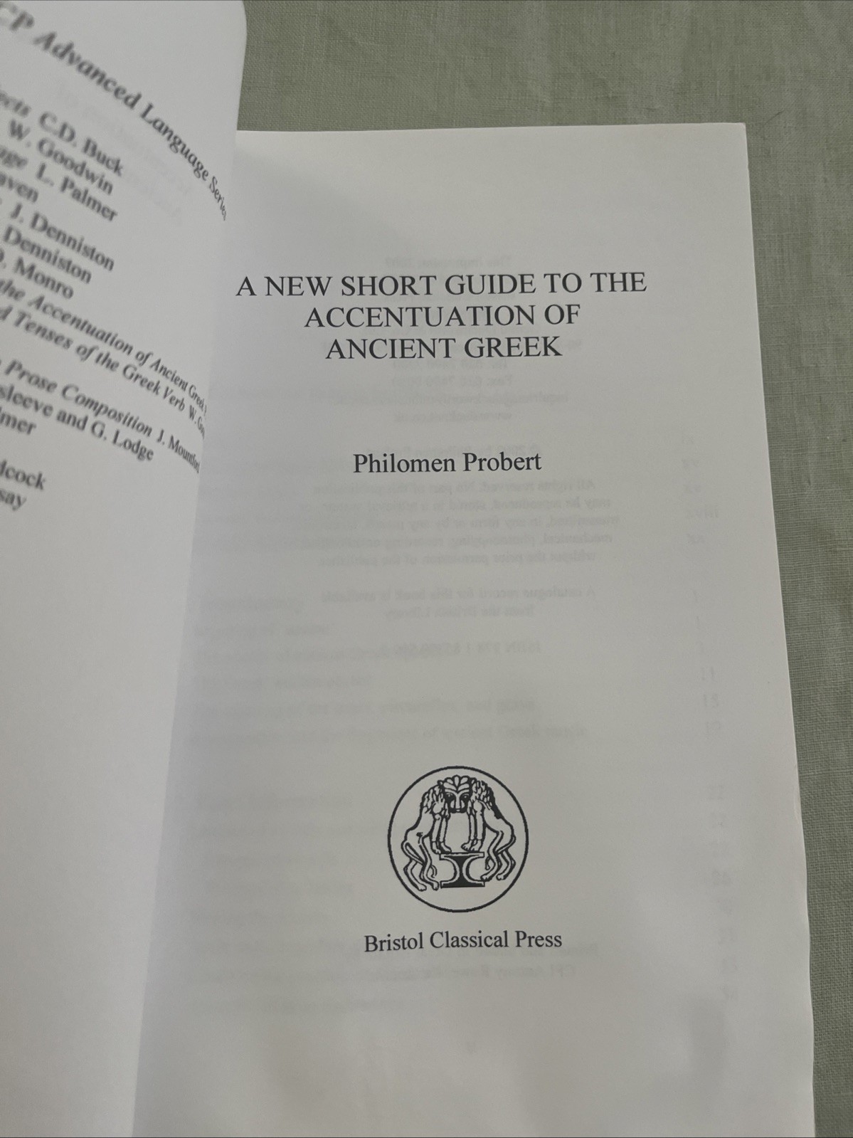 New Short Guide to the Accentuation of Ancient Greek by Philomen Probert