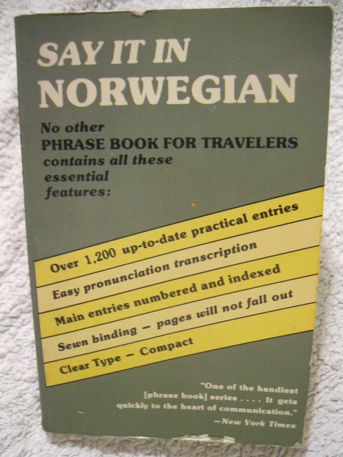 Say It in Norwegian Dover Language Guides Phrase Book For Travelers 1957 Vintage