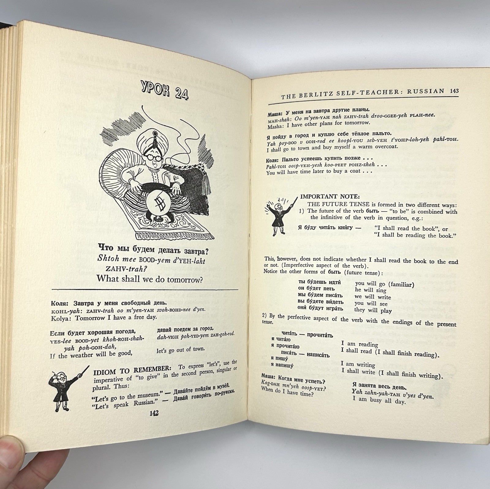 Berlitz Self-Teacher: Russian English and Russian Edition 1951 Hardcover DJ